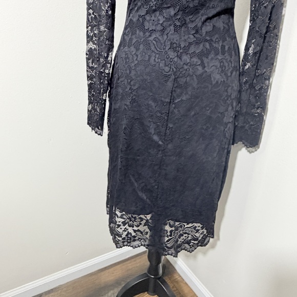 H&M Maternity black lace long sleeve midi dress - Picture 4 of 8